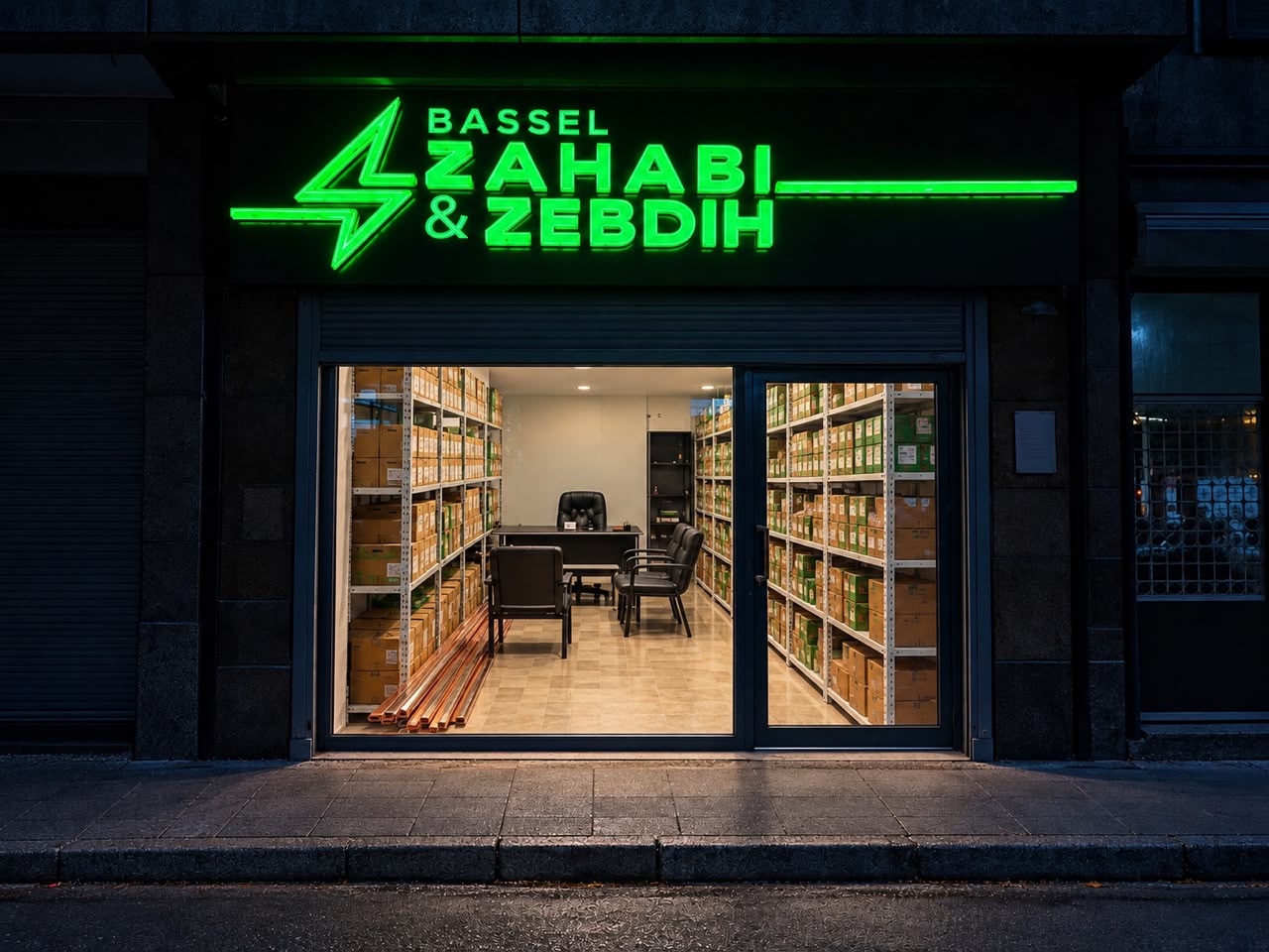 Bassel Zahabi & Zebdih storefront, Al-Aziziyeh, Aleppo